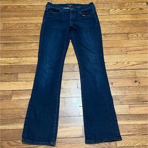 Banana Republic Women's Slim Bootcut Jeans Size 28/6L Dark Wash Blue Denim